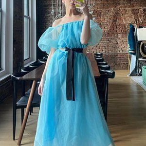 Cynthia Rowley- Clara  Tiffany Blue Organza Dress